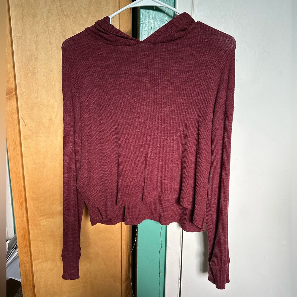 Maroon Old Navy lightweight hooded sweater size XL (14-16)